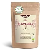 Ashwagandha Pulver BIO 500g | fein gemahlene Ashwagandhawurzel | in Bio-Qualität | 100% naturrein | ideal zur Zugabe in Smoothies, Säfte, Goldene Milch, Moon Milk & Co | vom Achterhof