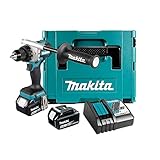 Makita Ddf486Rgj Bohrschrauber 130 Nm Bl Lxt 18 V + 2 Akkus 18 V 6 Ah Li-Ion Bl1860B + Ladegerät Dc18Rc + Makpac Koffer