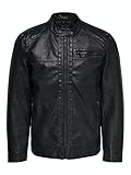 ONLY & SONS Herren Onsal Pu Noos Otw Jacke, Schwarz, XL EU