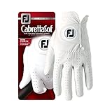 FootJoy Herren Golfhandschuh CabrettaSof für Linkshänder, Weiß, M