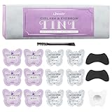 Libeauty Augenbrauenfarbe, Wimpernfarbe Schwarz, 2 in 1 Lash Tint und Eyebrow Tint, Mit Wimpernlifting Pads, Doppelkopfbürste, für Haus und Salon Make-Up