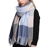 RIIQIICHY Schals Tücher Damen Winter Kariert Pashmina Schal Herbst Stola Festlich Warm XXL Schal Frauen Kuschelig Bunt