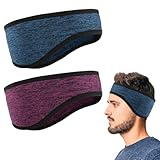 Flintronic Sport Stirnband für Damen und Herren, 2 Stück Ohrenwärmer Stirnbänder, Ohrenschützer Stirnbänder, Stirnband Herren Winter für Joggen, Laufen, Wandern, Fahrrad und Motorrad Fahren