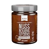 Xucker Nuss-Nugat Creme mit Erythrit - Süße Haselnusscreme mit Erythrit Zucker-Ersatz ohne Palmöl I Vegan & zuckerarmer Brotaufstrich mit 33% Haselnüssen (300g)