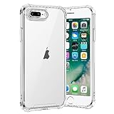 gueche Hülle für iPhone 7 Plus and iPhone 8 Plus, Durchsichtig Schutzhülle mit Weiche Silikon Handyhülle, Transparent Bumper Case Cover, mit dem Handyhalterung Auto kompatibel