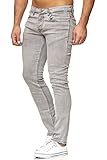 Tazzio Jeans Herren Slim Fit Stretch Jeanshose Hose Denim 16533 (36/32, Grau)