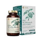 Bio-Weihrauchkapseln hochdosiert & zertifiziert nachhaltig im Glas / 180 Kapseln mit je 500mg Bio-Boswellia Serrata/Ayurveda Nahrungsergänzung/reines & laborgeprüftes Bio-Weihrauch Extrakt