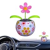 Blumen-Wackelköpfe für das Armaturenbrett – solarbetriebene Auto-Dekoration – solarbetriebene Auto-Dekoration – solarbetriebene Wackelblume für das Fenster zu Hause