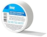 Knauf EASY-TAPE Fugendeckband zum Stabilisieren und Verspachteln von Fugen – selbstklebender Bewehrungs-Streifen zum Verfugen von Gipskarton-Platten bzw. Gipsfaser-Platten, 48 mm x 45 m