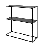 AC Design Furniture Nino Konsolentisch mit Ablage, B: 79,5 x H: 80,5 x T: 26 cm, Schwarz, Metall, 1 Stück