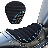 PhyiFlbey Motorrad Schockabsorbierende Sitzkissen Wave Honeycomb Struktur Atmungsaktiv Schockabsorbierend Hochflexibel, Motorrad Gel Sitzkissen für lange Fahrten