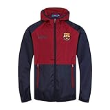 FC Barcelona - Jungen Wind- und Regenjacke - Offizielles Merchandise - Dunkelblau & Rot - 12-13 Jahre