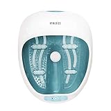 HoMedics Fußbad - Premium Spa Deluxe Fusswanne mit Massage & Wärme, Fußmassagegerät elektrisch zur Fusspflege - Inkl. Hydro-&Vibrationsmassage, 4 Lufteisen, 2 Pediküre-Einsätze - für Füße bis Gr. 47