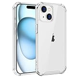 Whioltl Hülle für iPhone 15 Plus, Durchsichtige Kratzfest Stoßfest Handyhülle, Ultra Transparent Bumper Weiche Clear Case Cover, Silikon Handyhülle, [Militärischer Fallschutz] [Nicht Vergilbend]