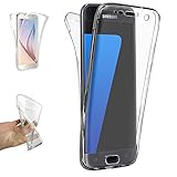 REY Transparent Silikonhülle TPU für Samsung Galaxy S7, Handyhülle Premium Kratzfest TPU 360 Grad Full Body