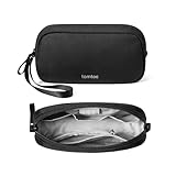 tomtoc Elektronik Organizer Tasche, Wasserresistent EDC Zubehör Kabeltasche, Tragbar Kabelorganizer Tech Pouch Bag für Handy Netzteil, Ladekabel, Ladestecker, Powerbank, Festplatte, Schwarz