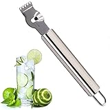 2 Stück Zestenreißer Zitrone Schäler Edelstahl Zester - Reibe Orange Schäler Citrus Obst Reibe Peeling Messer Küche Gadgets Bar Zubehör