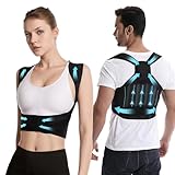 elestyle Rücken Geradehalter, Haltungskorrektur Damen und Herren, Back Posture Corrector Haltung Korrektur Gurt Atmungsaktive Rückengurt Schulter (M)