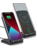 Wireless Charger [2 Pack],15W Schnellladeständer Kabellose Ladestation,USB-C Wireless Charger7,5W Schnellladung für iPhone13/12/11/Pro Max/XR/XS,10W für Galaxy S20/S10/S10E/S9/Note10(Kein Adapter)