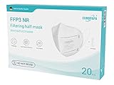 EUROPAPA® 20x FFP3 Weiss Masken Atemschutzmaske 5-Lagen Staubschutzmasken hygienisch einzelverpackt Stelle zertifiziert EN149:2001+A1:2009 Mundschutzmaske EU2016/425