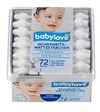 babylove Sicherheits-Wattestäbchen, 720 Stück (10x 72er Pack)