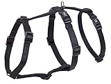 Nobby Sicherheitsgeschirr Turva Sicherheitsgeschirr für Hunde, Nylon und Neopren (S-M Hals 34-48 cm, Brust 40-65 cm, Schwarz)