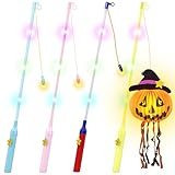 4er LED Laternenstab Elektrisch, Laternenstäbe Elektrisch mit LED für St Martin, Halloween Elektronischer Laternenstab,Laternenstab Led für Martinsumzug,St Martin,Halloween, Kostümpartys