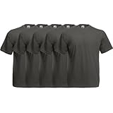 Fruit of the Loom Original T Rundhals T-Shirt F140 5er Pack- Gr. XXL, Light Graphite