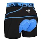 BALEAF Fahrradhose Herren Radunterhose Gepolstert Radlerhose Gepolstert Fahrrad Unterhosen Radhose Kurz Radlerunterhose Fahrradbekleidung Blau L