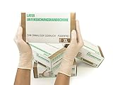 SF Medical Products GmbH Latexhandschuhe 100 Stück Box (XL, Weiß) Einweghandschuhe, Einmalhandschuhe, Untersuchungshandschuhe, Latex Handschuhe, puderfrei, unsteril, disposible gloves