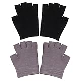 AUTSUPPL 2 Paar Halbfinger-Feuchtigkeitshandschuhe Frauen fingerlose Handschuhe feuchtigkeitsspendende Handschuhe halbfinger handschuhe security handschuhe trockene Handschuhe Gel Black