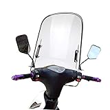 chlius Motorrad Universal Windschutzscheibe, Motorrad Spoiler, Windschild Windschutzscheibe Für Motorräder Elektrische Fahrzeuge, Bruchsicheres, Winddichtes, Kältefestes PC-Schild 425mm X 460mm