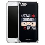 Slim Case extra dünn kompatibel mit Apple iPhone 7 Silikon Handyhülle transparent Hülle Kakashi Hatake Offizielles Lizenzprodukt Naruto Shippuden