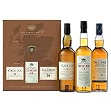 The Classic Malts Coastal Collection, Single Malt Whisky Pack mit Talisker 10 Jahre, Caol Ila 12 Jahre, Clynelish 14 Jahre (3 x 0.2 L)