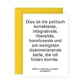 Central 23 Lustige Geburtstagskarte für Ihn – politisch korrekteste Karte – Grußkarte für Männer und Frauen – mit lustigen Aufkleber – recycelbar