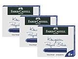 Faber-Castell 185506 - Tintenpatronen Standard (3er Pack (Königsblau), Standard)