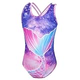 flintronic Mädchen Badeanzug, Einteilige Badeanzüge, Schwimmen Sommer Swimsuit, Hawaiianischer Badeanzug Kinder, Bikini Badebekleidung mit Verstellbare Schultergurte, für Schwimmunterricht