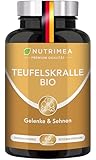 Teufelskralle Kapseln BIO | Reine Afrikanische Teufelskrallenwurzel OHNE Zusätze | Harpagophytum procumbens | Harpagoside Hochdosiert & 100% Vegan