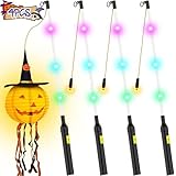 4er LED Laternenstab Elektrisch, Laternenstäbe Elektrisch mit LED für St Martin, Halloween Elektronischer Laternenstab Kinder,Laternenstab Kinder Led für Martinsumzug,St Martin,Halloween, Kostümpartys