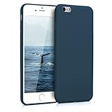 kwmobile Hülle kompatibel mit Apple iPhone 6 Plus / 6S Plus Hülle - weiches TPU Silikon Case - Cover geeignet für kabelloses Laden - Marineblau