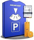 ROBBX® Parkscheibe mit Eiskratzer für Auto und Motorrad | Parkuhr inkl. Reifenprofilmesser und Einkaufswagenchip | Parkscheiben | Parking Disc