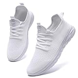 AZSDXS Leicht Turnschuhe Sportschuhe Damen Sneaker Atmungsaktive Hallenschuhe Sommer Schuhe Laufschuhe Outdoor für Fitness Tennis Jogging Bequem Straßenlaufschuhe Weiß 39