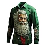 Weihnachtshemd, Herren, Langarm, Weihnachtshemd, Herren, hässlich, Polo, Hawaii-Hemd, bedruckt, Weihnachtshemd, Herren, große Größe, T-Shirt, Weihnachten, Herren, lässig, Hemd, Winter, witzig,