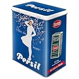 Nostalgic-Art Retro Vorratsdose L, 3 l, Persil – Weiße Dame Blau – Geschenk-Idee für Nostalgie-Fans, Große Blech-Dose, Vintage Design