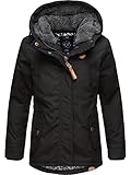 Ragwear Kinder Mädchen Winterjacke Wintermantel Outdoorjacke mit Kapuze Elvina Black Gr. 140