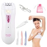 Epilierer Gesichts, Kabellose Epilierer Damen zur Gesichts & Körperhaarentfernung, Elektrischer Mini-Epilierer mit LED-Licht Bikini Trimmer für die Gesichts Körper Achsel Bikini Bein (Usb-aufladung)