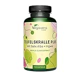 TEUFELSKRALLE Kapseln Vegavero® | 550 mg | Mit Weidenrinde (Salix alba) & Ingwer | 2% Harpagoside aus Harpagophytum procumbens | Vegan & Ohne Zusätze | 120 Kapseln