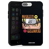 Panzer Handyhülle kompatibel mit Apple iPhone 7 Plus robuste Outdoor Hülle Schutzhülle matt Naruto Shippuden Offizielles Lizenzprodukt Manga