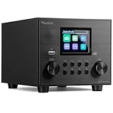 Audizio Vieste - DAB Radio mit Bluetooth, Digitalradio, 60 Watt Lautsprecher, DAB Plus Radio mit USB Anschluss, FM & UKW, Weckerfunktion, 20 Speicherplätze, Auto-Suchlauf, Küchenradio DAB mit Display