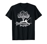 Angel Fisch Insel Kreativ Kunst Angler Geschenk T-Shirt